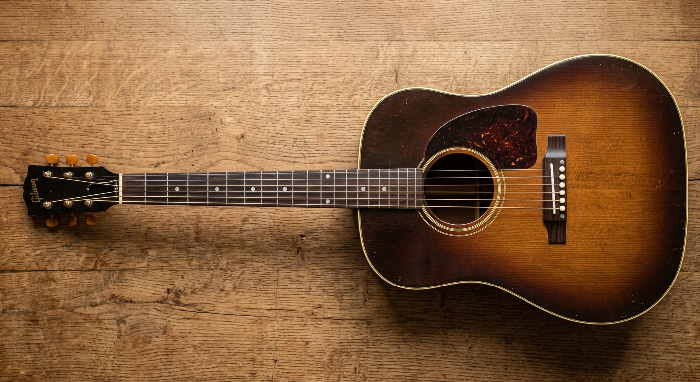 Gibson J-45スタイルのアコースティックギター全体