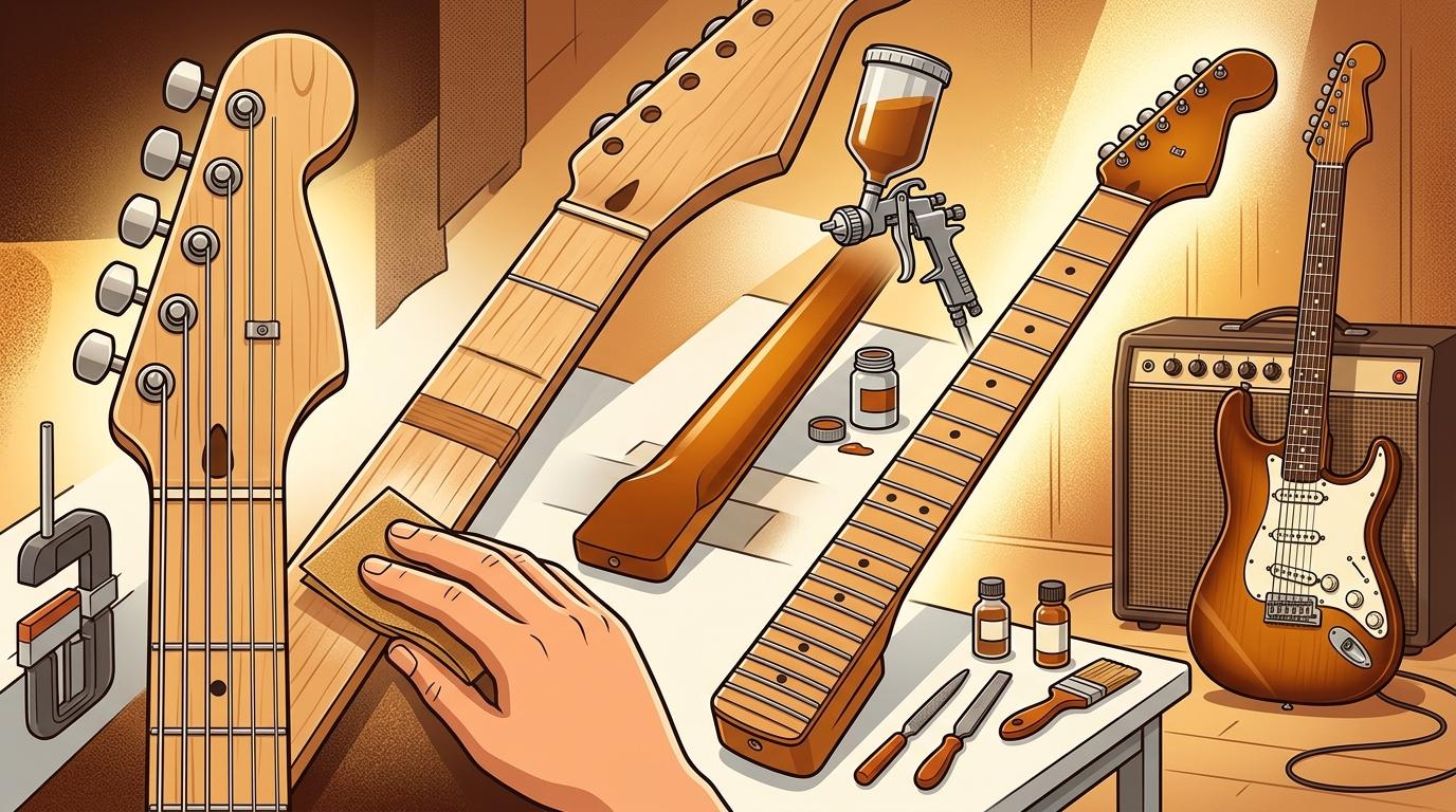 ストラトキャスターのネックが折れたのを自分で修理！~ネック折れのDIY方法を解説～に関するイメージ画像